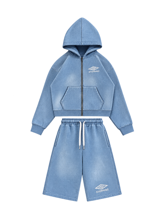 BLUE SUNFADED SET