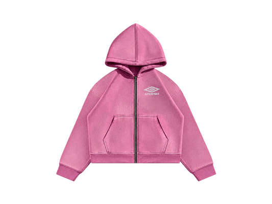 PINK SUNFADED ZIPUP